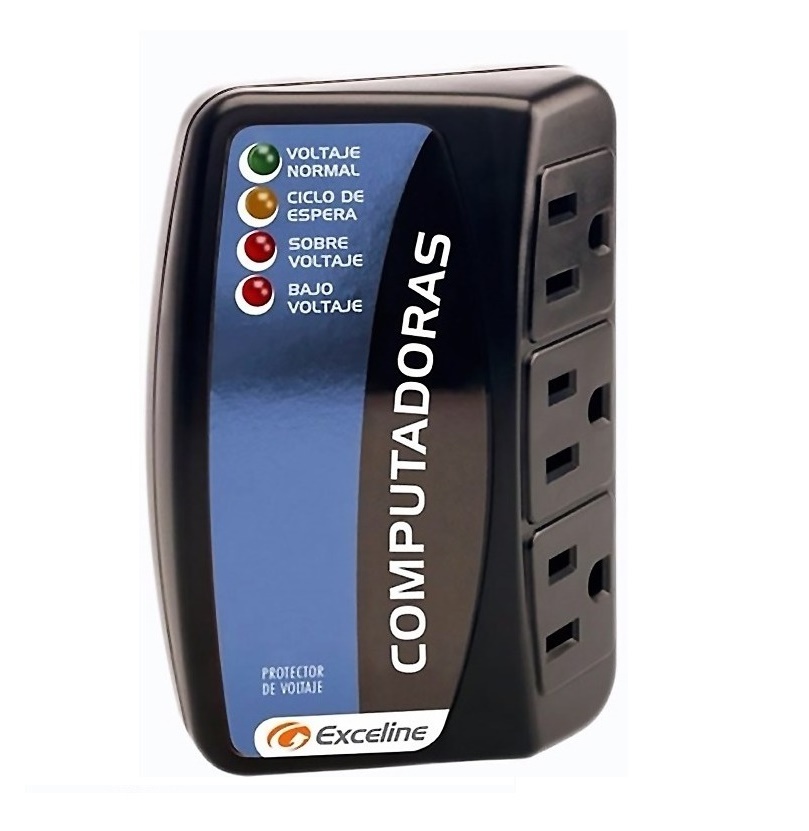 PROTECTOR DE VOLTAJE PARA COMPUTADORAS 120 VAC ENCHUFABLE REF. GSM-PC120 / 002894 MARCA EXCELINE