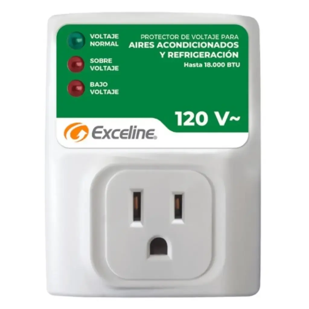 PROTECTOR DE VOLTAJE PARA A/A Y REFRIGERACION 120 V ENCHUFABLE REF. GSM-RE120A / 003723 EXCELINE