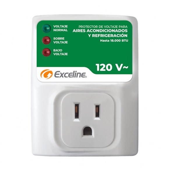 PROTECTOR DE VOLTAJE PARA A/A Y REFRIGERACION 120 V ENCHUFABLE REF. GSM-RE120A / 003723 EXCELINE