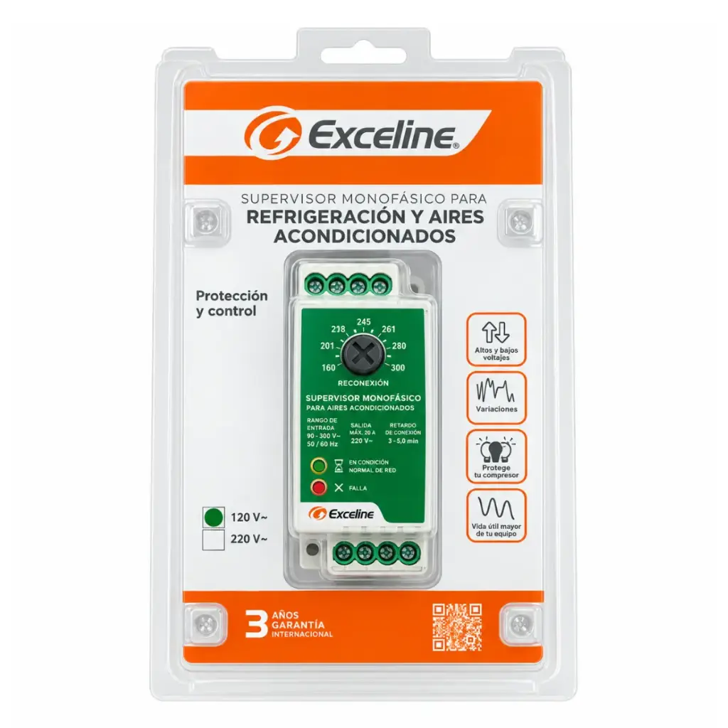 SUPERVISOR MONOFASICO DE CONTROL PARA A/A CENTRALES MOD. GSM-C120 / 003181 MARCA EXCELINE