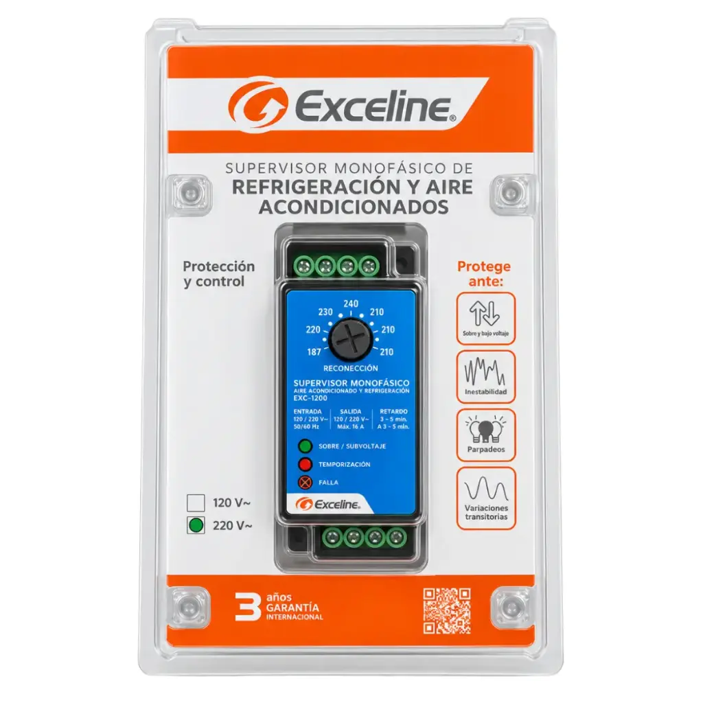 SUPERVISOR MONOFASICO DE CONTROL PARA A/A CENTRALES MOD. GSM-C220 (GSML-220B) / 003198 EXCELINE