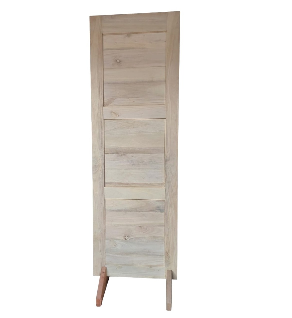 PUERTA DE MADERA 3 PANELES MELINA COLOR NATURAL 0,90 X 2,10 MTS MARCA ARTMOIS