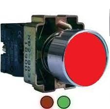 PULSADOR NC 22 MM COLOR ROJO ( BASE METALICA ) REF. 18800 MARCA SAMG ELECTRIC