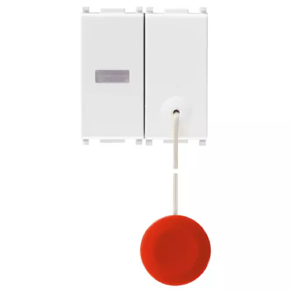 PULSADOR DE LLAMADA SIST. NO/NC + TIRANTE ANTIBACTERIANO BLANCO REF.14503.AB SERIE CALL WAY VIMAR