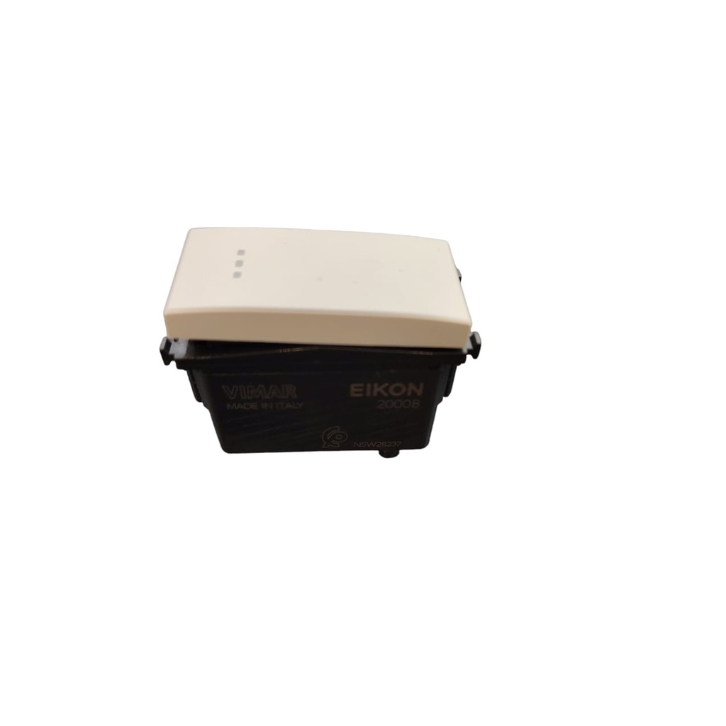 PULSADOR / TIMBRE 1 MOD. 1P N0 10A 120-250V COLOR BLANCO REF. 20008.B SERIE EIKON MARCA VIMAR