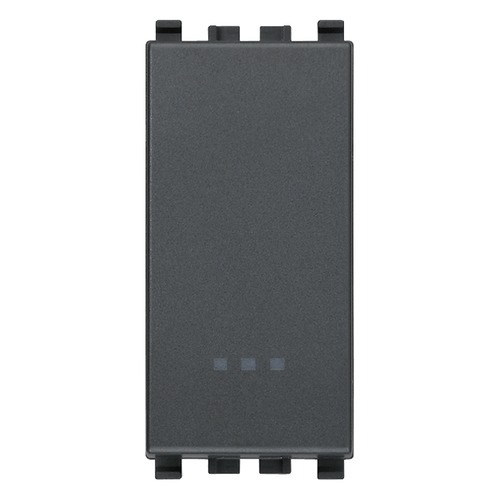 PULSADOR / TIMBRE 2 MOD. 1P NC 10A 120-250V COLOR GRIS REF. 20010 SERIE EIKON MARCA VIMAR