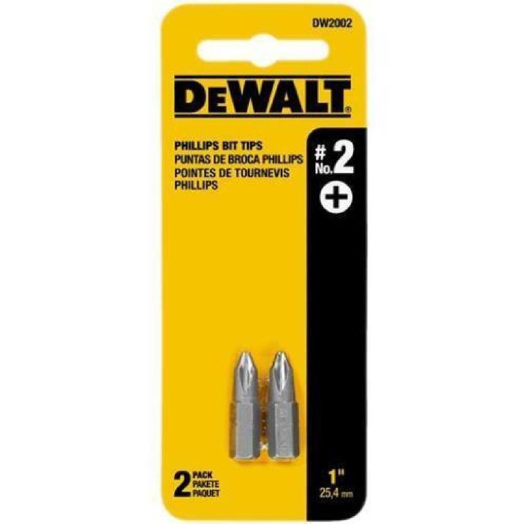 PUNTA DE ESTRIA / PHILLIPS NRO. 2 X 1" PARA TALADRO REF. DW 2002 MARCA DEWALT