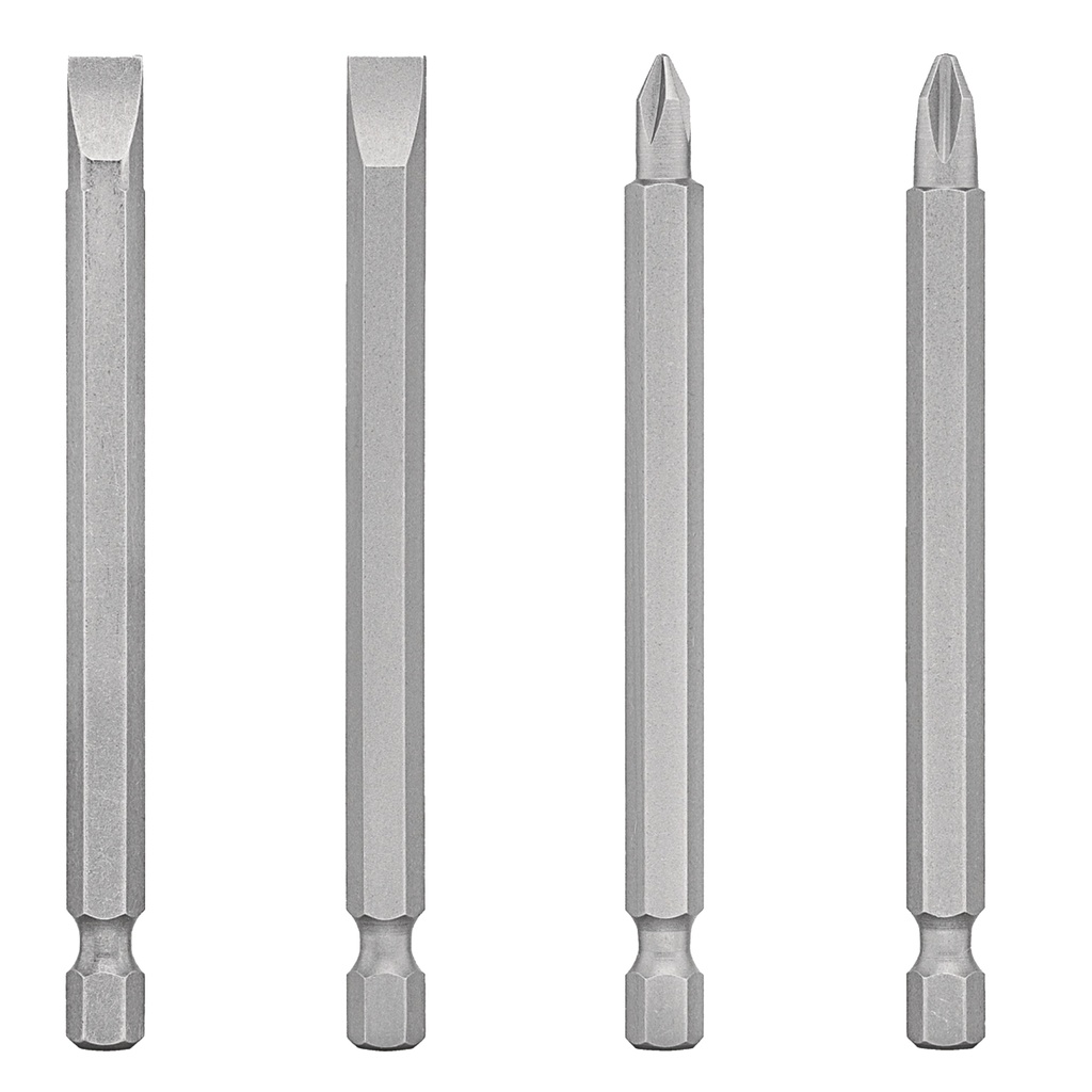 JUEGO DE 4 PUNTAS 3 1/2" 2 PLANAS 2 PHILLIPS REF. DW2100 MARCA DEWALT