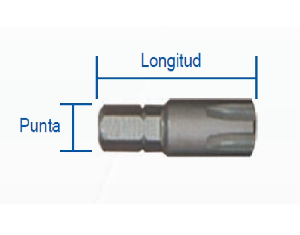 PUNTA PARA TORNILLOS RIBE 1/4" X 25 MM REF. RI-6 MARCA EGB