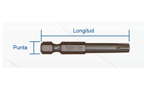 PUNTA TORX CON PIN DE SEGURIDAD PARA CELULARES Y LINEA AUTOMOTRIZ 1/4" X 25 MM REF. TT-9 MARCA EGB