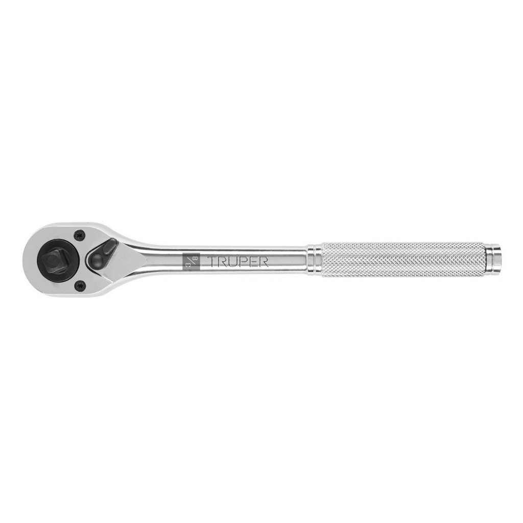 RATCHET DOBLE CUADRO 3/8"-1/2" ERGONOMICO LARGO 10" REF. 13413 MOD. M-3812 MARCA TRUPER