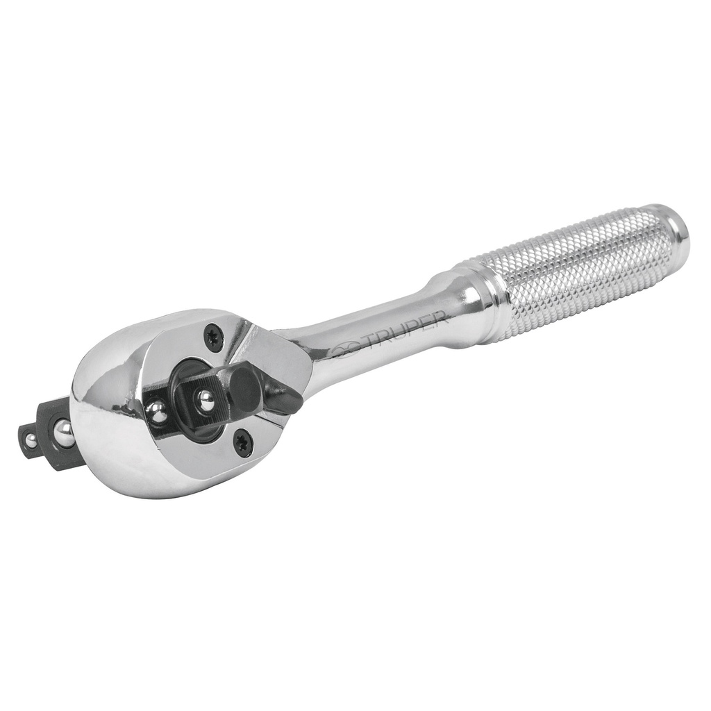 RATCHET TRIPLE CUADRO 1/4"-3/8"-1/2" MOLETEADO LARGO 7" REF. 13649 MOD. M-4812 MARCA TRUPER