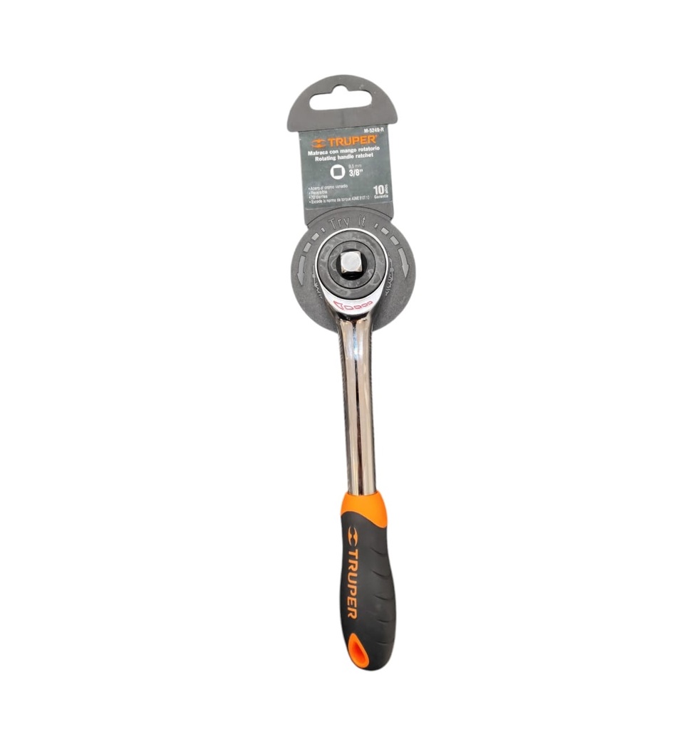 RATCHET / MATRACA 3/8" PARA DADOS MANGO ROTATORIO MOD. M-5249-R REF. 13650 MARCA TRUPER