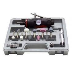 RECTIFICADORA / AMOLADORA NEUMATICA 1/4" (MINI) 25000 RPM KIT- 16PC REF. AT-7032BK MARCA HYMAIR