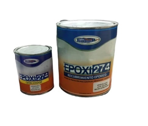 PINTURA EPOXICA + CATALIZADOR P/SUPERFICIES INDT Y MARINAS GRIS CL 1GL REF.256 MARCA METRO PAINT