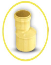 REDUCCION RECTA DE PVC PARA AGUA SERVIDA DE 110 MM X 75 MM (4" X 3") REF. C170063S MARCA UNITECA