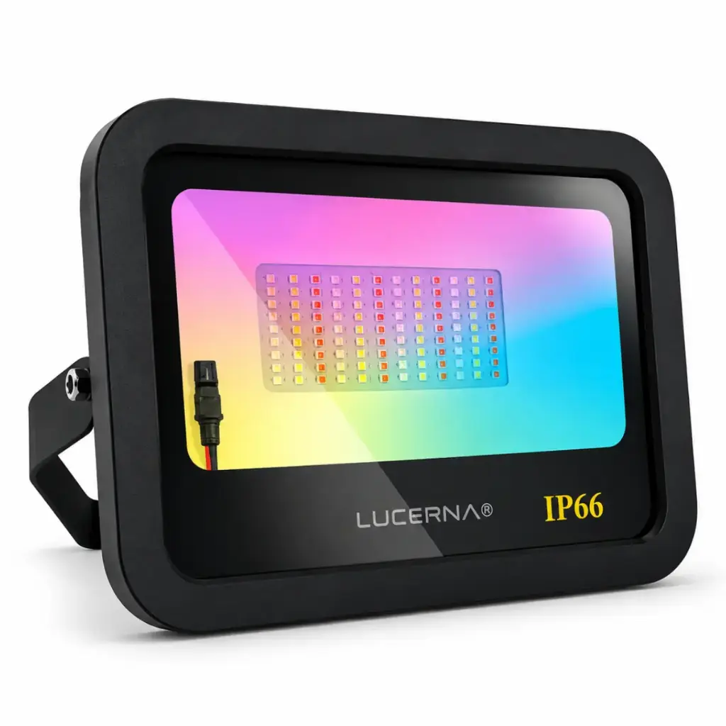 REFLECTOR LED PLANO 200W 120LM/V RGB MULT.85-265V IP66 NEGRO REF. RP200RGB MARCA LUCERNA