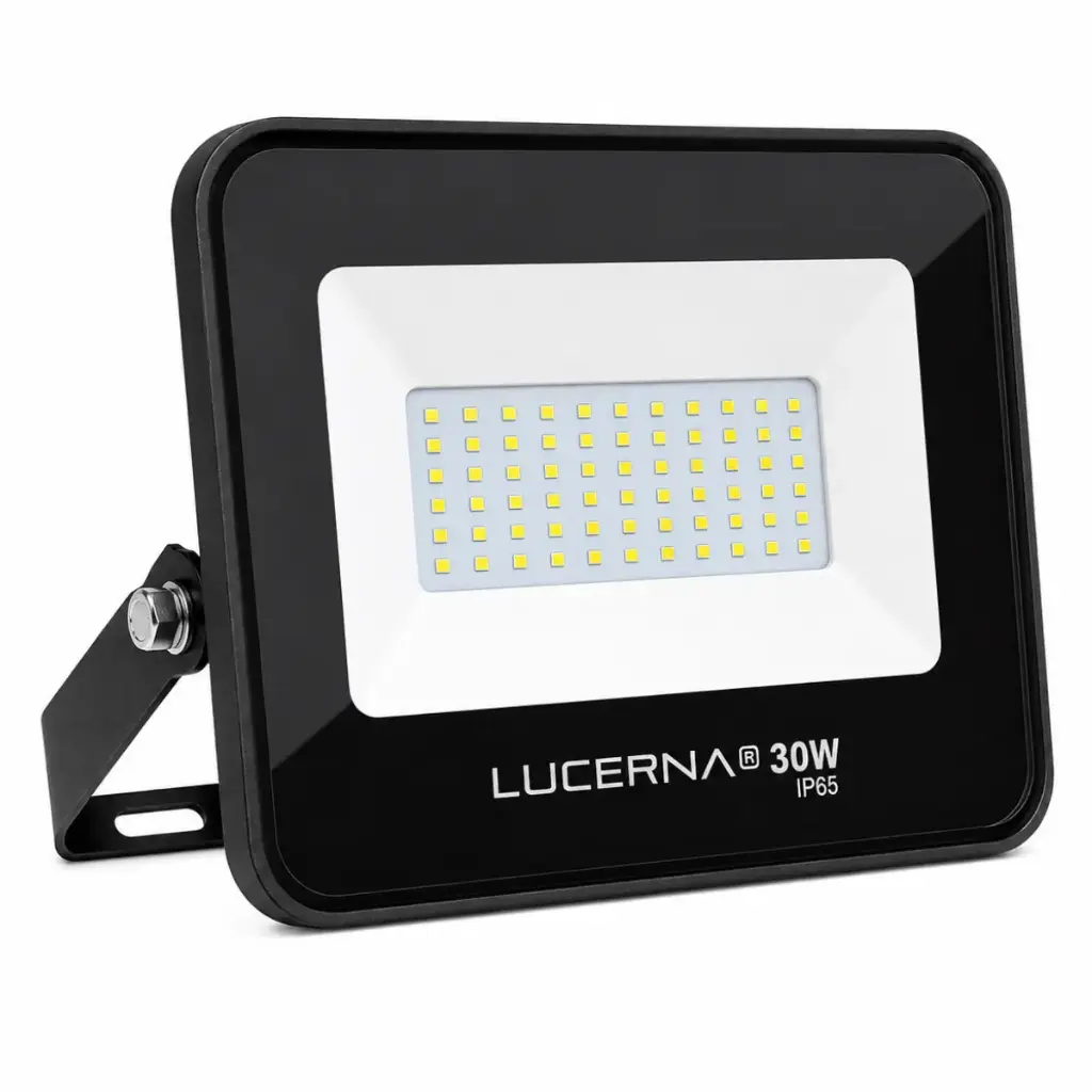 REFLECTOR LED PLANO DE 30W COLOR NEGRO 3000K MULTV 100-265 V IP65 REF.RP30C3K COD. 130993 LUCERNA