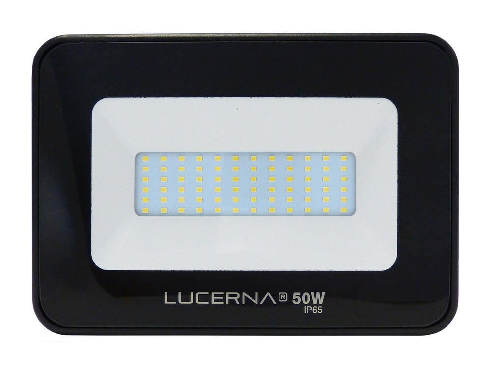 REFLECTOR LED PLANO DE 30W COLOR NEGRO 6000K MULT 100-265 V IP65 REF. RP30CV / 130993 MARCA LUCERNA