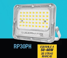 REFLECTOR LED EXTRA PLANO 30 W COLOR BLANCO 6500 K IP67 MULTV 90-277V REF. RP30PH MARCA LUCERNA