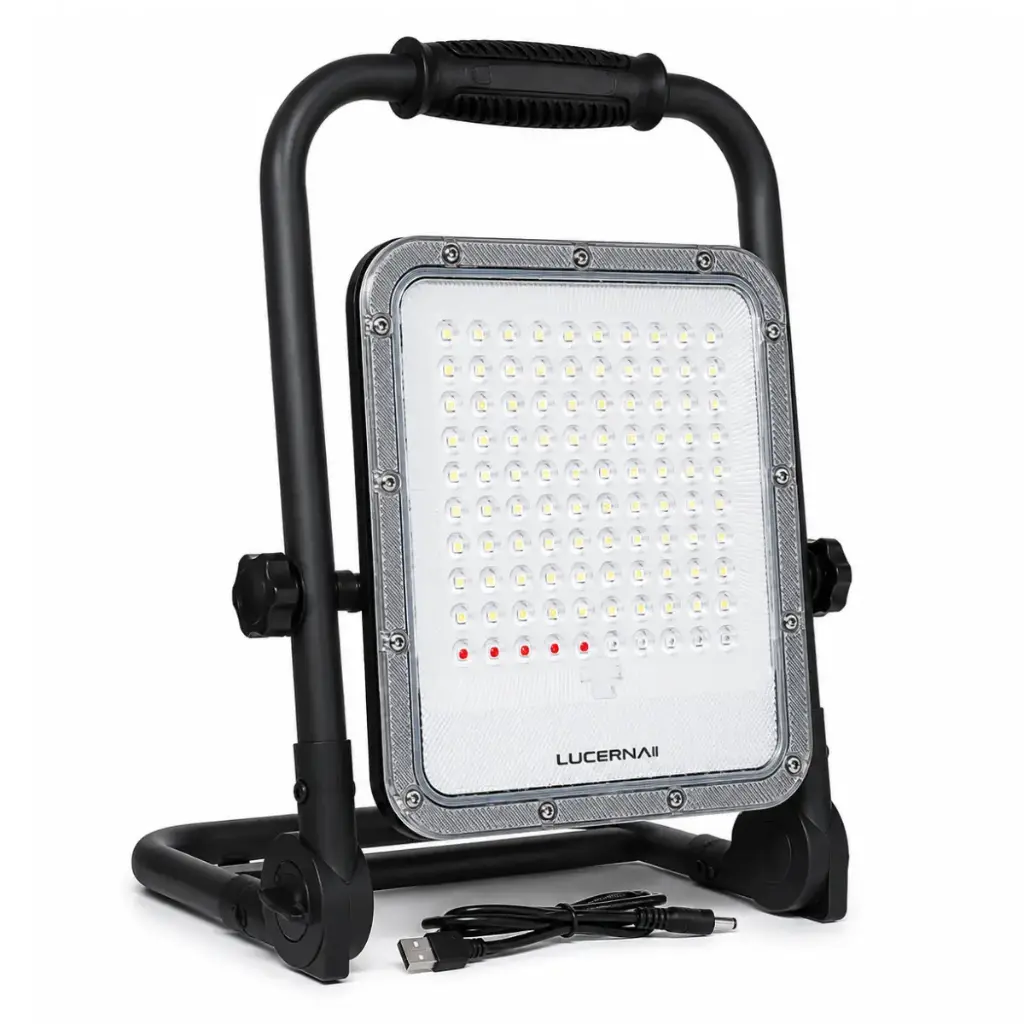 REFLECTOR C/ PANEL SOLAR 50 W 6500 K IP65 CABLE USB NEGRO REF. RSM50 MARCA LUCERNA