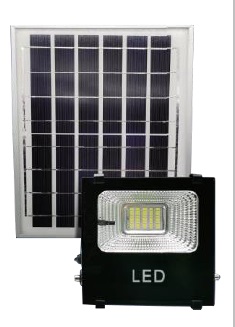 REFLECTOR LED CON SENSOR 200 W 6500 K C/CONTROL REMOTO / PANEL SOLAR NEGRO REF.LED126 MARCA LUMISTAR