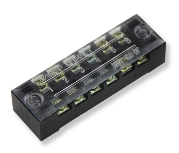 REGLETA BORNERA DE BAQUELITA TB-2506 6P 25A 600V REF. CON24500 MARCA ANDELI