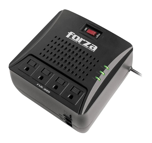 REGULADOR DE VOLTAJE 3000VA / 1500W / 110V / 4 TOMAS 60HZ / 2 PROT RED RJ-45/11 REF 101739 FORZA