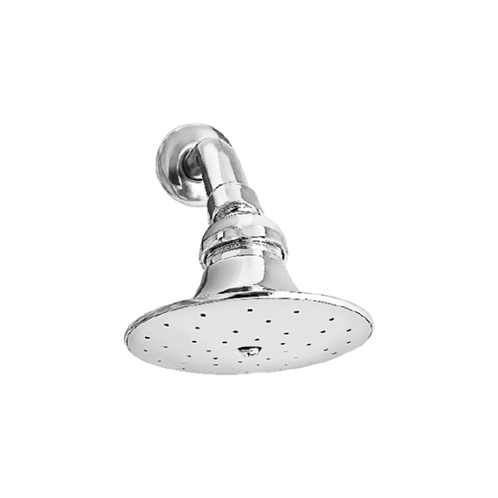 DUCHA / REGADERA METALICA TIPO CEBOLLA CON TUBO Y ROSETA DE ZINC MARCA METALES ALEADOS
