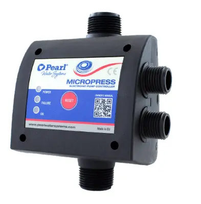 REGULADOR ELECTRONICO DE PRESION MICRO PRESS 1" MAX 145 PSI 115-230V 10 AMP ( 0,75 / 2 HP ) REF. PCMP10F16S PEARL