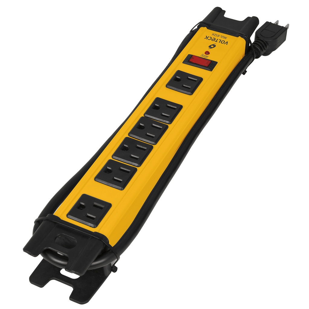 REGLETA SUPRESOR-PICO 6 ENTRADA C/CARRETE INTEGRADO 14AWG MUL- 612X REF. 48186 MARCA VOLTECK