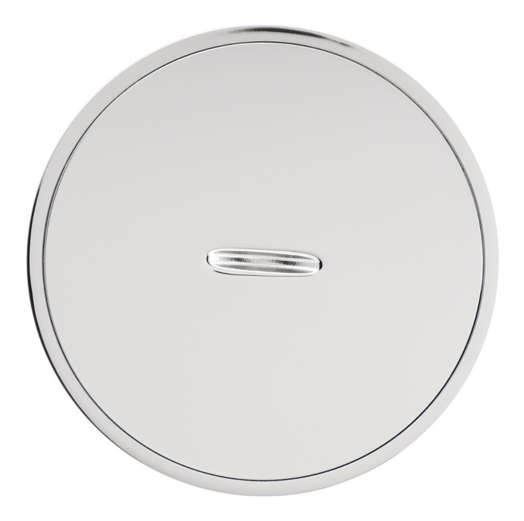 REJILLA REDONDA COMPACTA CIEGA CROMADA DE 2" REF. 08RJ07 MARCA FP