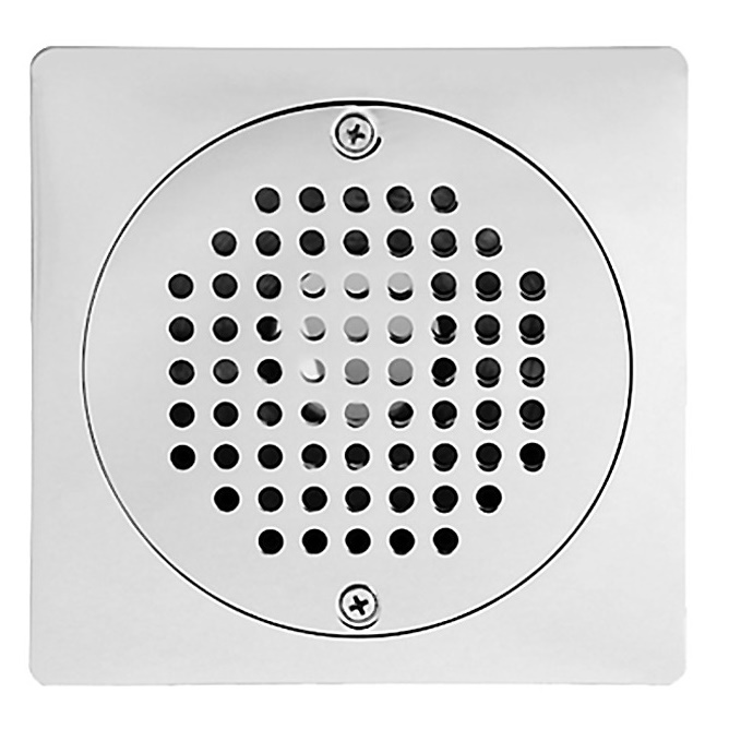 REJILLA CUADRADA PERFORADA CROMADA DE 15 CM X 15 CM X 3" REF. 08RJ23 MARCA FP