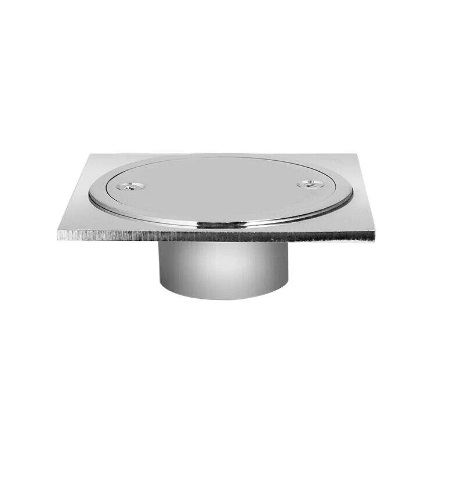 REJILLA TAPA/CIEGA CUELLO LARGO 1 1/4" CR DE LUXE REF. MET-002 MARCA METALES ALEADOS