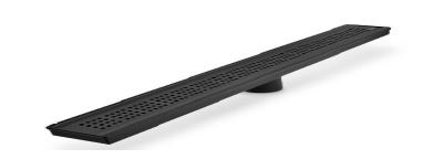 REJILLA RECTANGULAR / DESAGUE LINEAL 24" SERIE RIA COLOR BLACK REF.38.200.24.BK MARCA QUALITY METAL