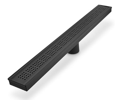 REJILLA RECTANGULAR / DESAGUE LINEAL 36" 91 CM RIA COLOR BLACK / NEGRO REF.38.200.36.BK QUALITY META