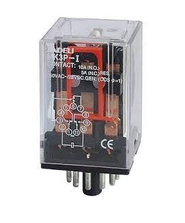 RELE 11 PINES DE AC 208 V / 28 VDC 10 A MOD. MK3PN-L-208V REF. CON07116 MARCA ANDELI