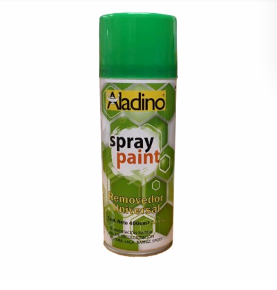 REMOVEDOR DE PINTURA EN AEROSOL UNIVERSAL 400 CM³ ( 10 FL. OZ ) REF. SP40 COD. 006407 MARCA ALADINO