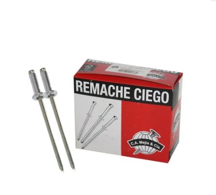 REMACHE ALA ANCHA 6-12 (3/16" X 15/16") UNIDAD REF. CAJA 200 UND REF. RAA-612 COD 005401 MARCA MEJIA