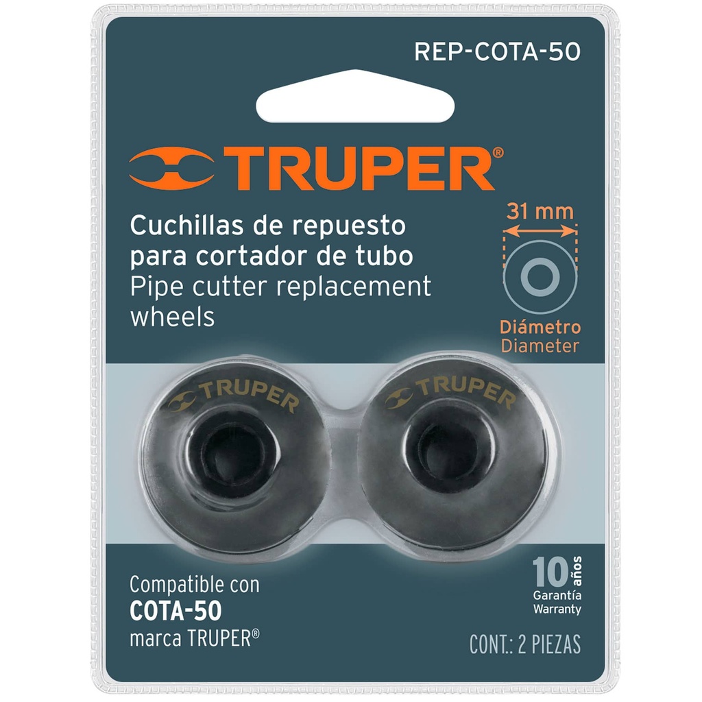 CUCHILLA DE REPUESTO PARA CORTA TUBO DE 2" ( 50MM ) ( COBRE Y ALUMINIO ) REF. 12864 MARCA TRUPER