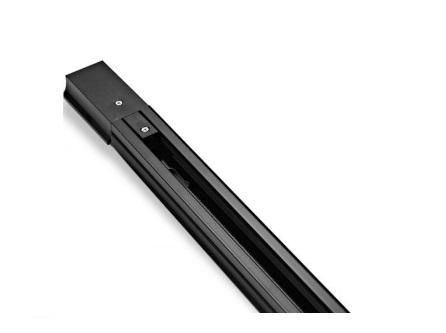 RIEL / CARRIL TRACK LIGHT SUPERFICIAL P/LAMP LED INTEGRADA T/BALA C/NEGRO 2 MT REF.RIEL2MBL ILUMINAK
