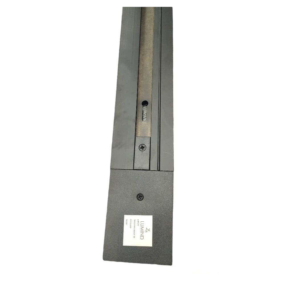 RIEL H TRACK LIGHT 110V EMPOTRAR 1 MT X 2.50CM X 5CM EN ALUM. C/NEGRO REF.LUM-217 MARCA LUMIND