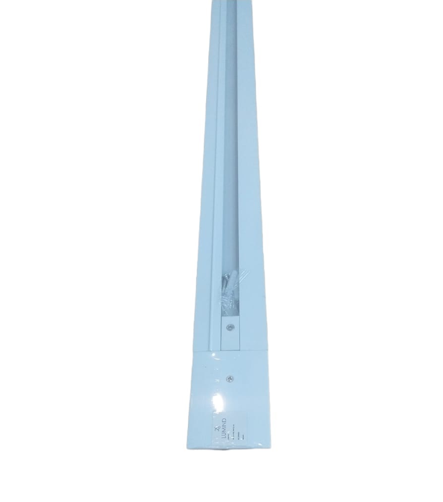 RIEL CARRIL TRACK LIGHT 110V EMPOTRAR 1 MT x 2.50CM x 5CM EN ALUM. C/BLANCO REF.LUM-218 MARCA LUMIND