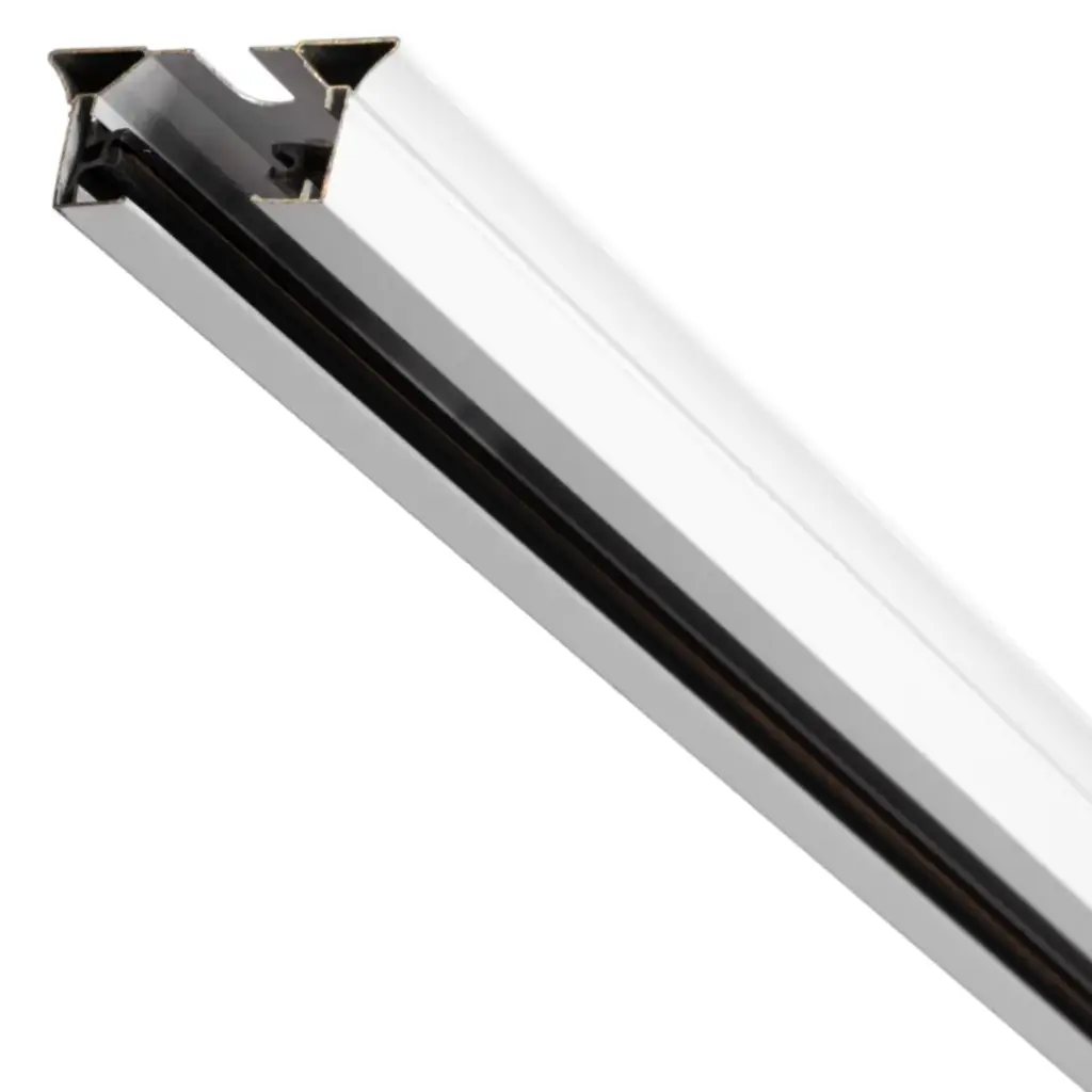 RIEL CARRIL TRACK LIGHT 110V EMPOTRAR 1 MT x 2.50CM x 5CM EN ALUM. C/BLANCO REF.LUM-218 MARCA LUMIND