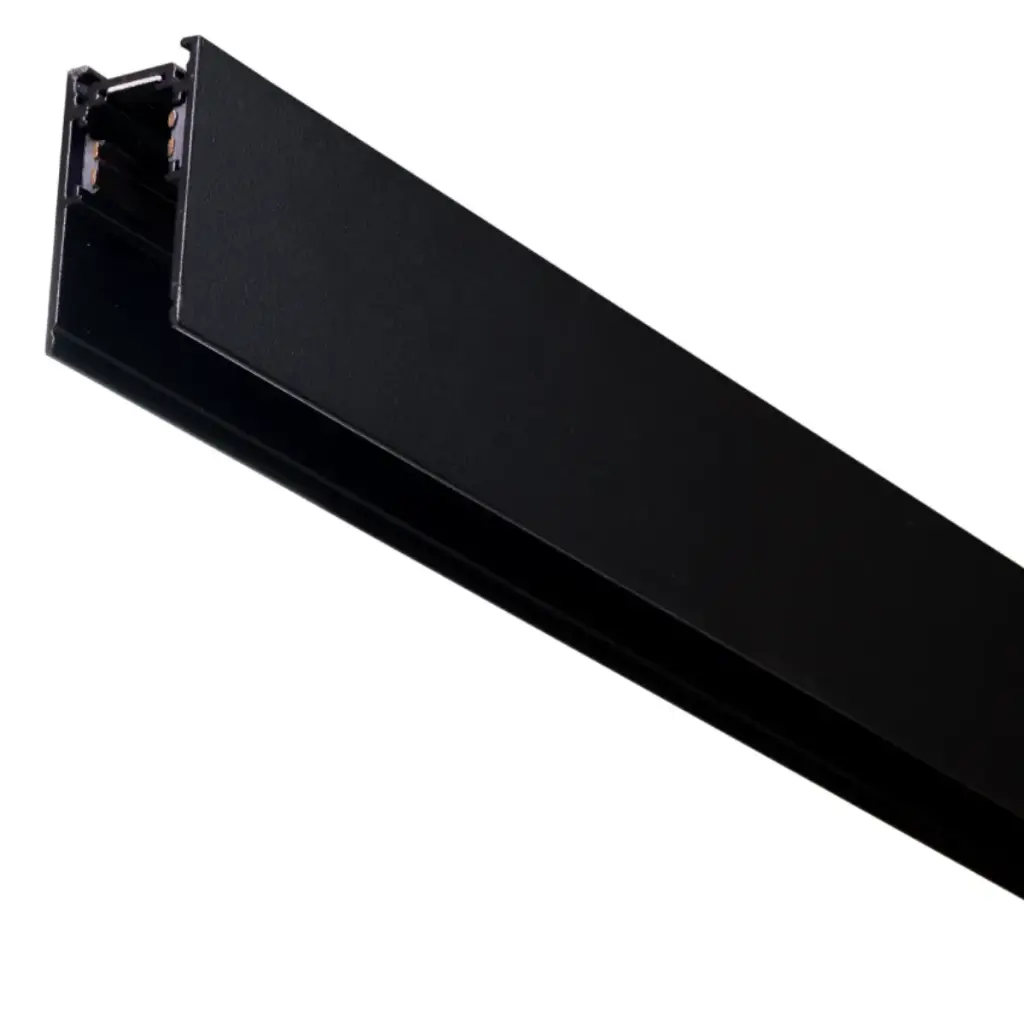 RIEL TRACK LIGHT MAGNETICO SUPERFICIAL 2MTS X 2.50CM X 5CM NEGRO 48V REF.LUM-223B MARCA LUMIND