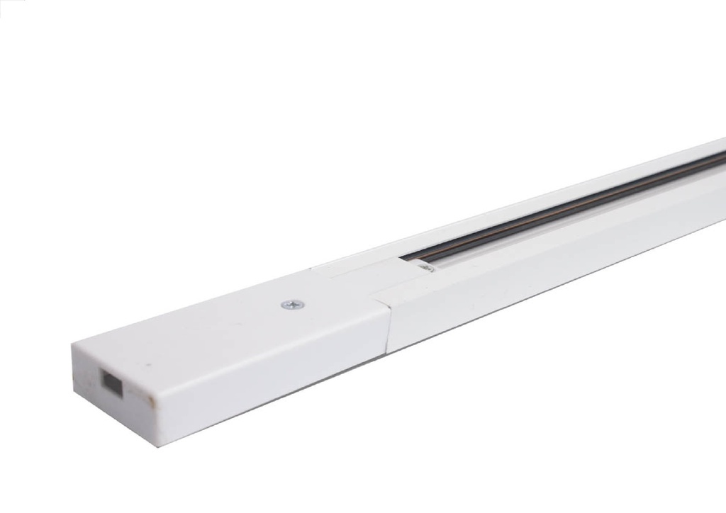 RIEL / CARRIL TRACK LIGHT SUPERFICIAL TRADICIONAL COLOR BLANCO 110V 2MT REF.LUM-388 LUMIND