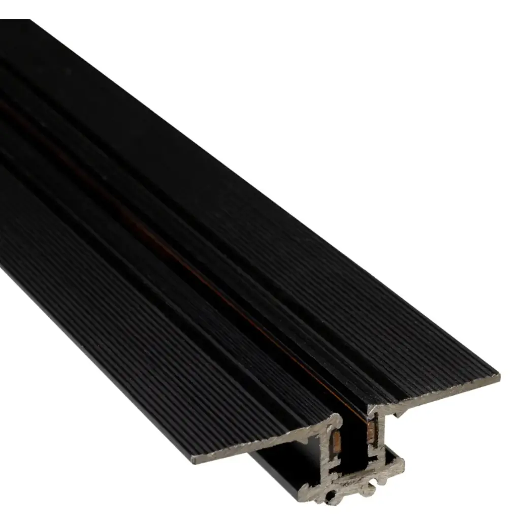 RIEL MAGNETICO ULTRADELGADO PARA EMPOTRAR DE 2 MTS 24 VDC 7 X 1.5CM COLOR NEGRO MARCA LUMIND