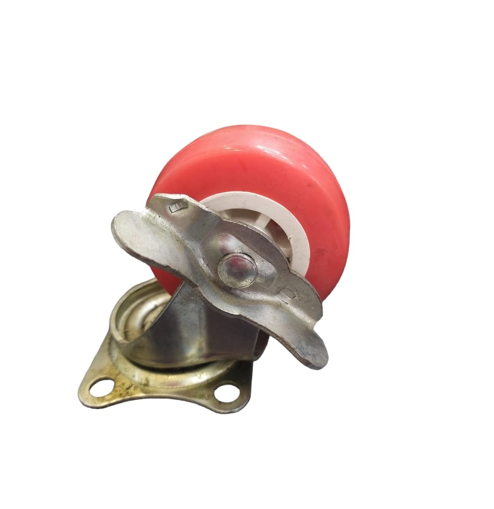 RUEDA DE NYLON / POLIUTERANO GIRATORIA 2 1/2 " 63MM C/ FRENO ( UNIDAD ) REF. 75063NPBH MARCA CASTER