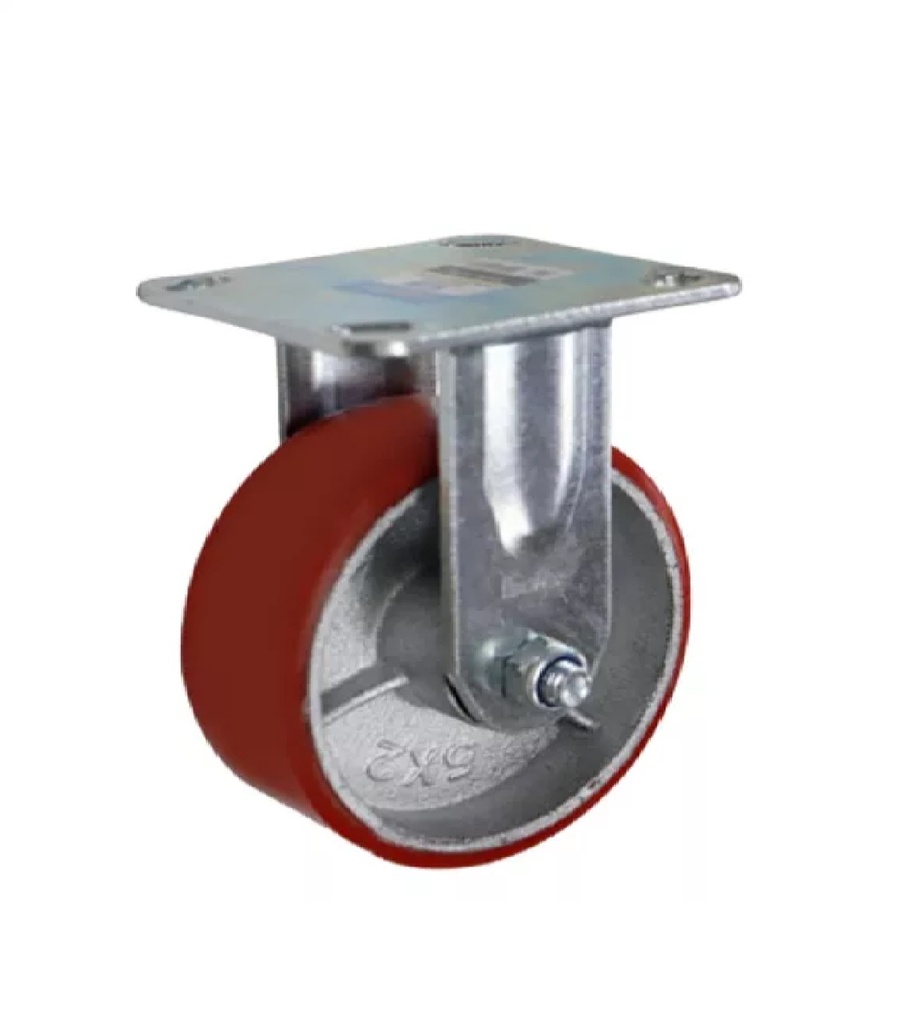 RUEDA DE POLIUTERANO FIJA 6" HIERRO ( UNIDAD ) MARCA IMSA