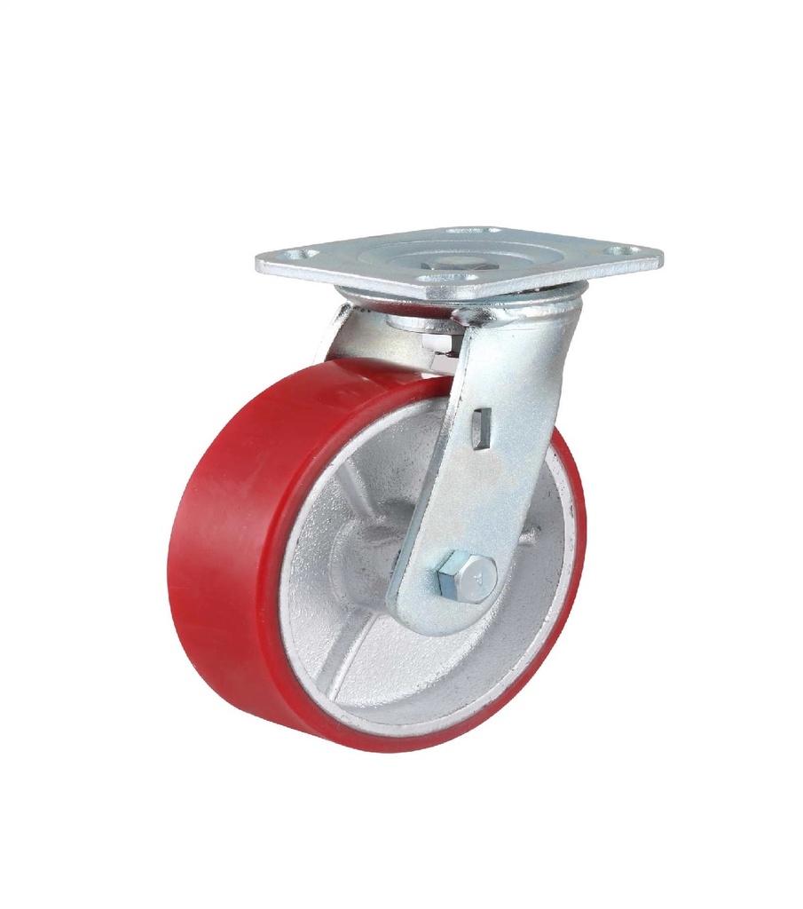 RUEDA DE POLIUTERANO GIRATORIA 6" HIERRO ( UNIDAD ) MARCA IMSA